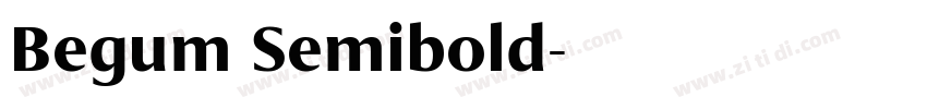Begum Semibold字体转换